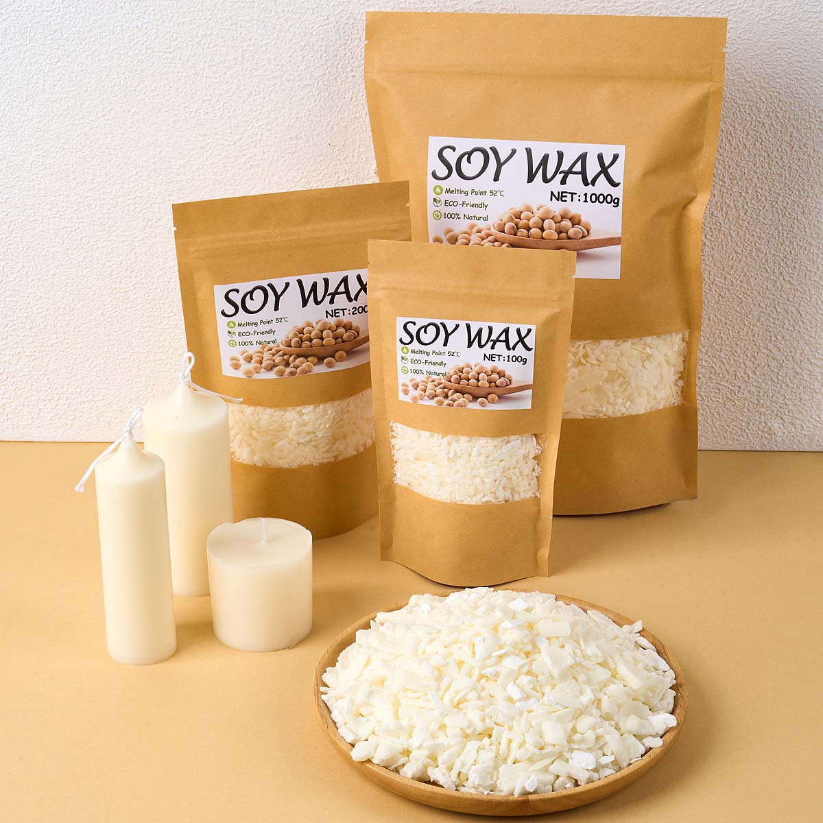 Xmas Candle Making - 1 Pounds Pure White Soy Wax