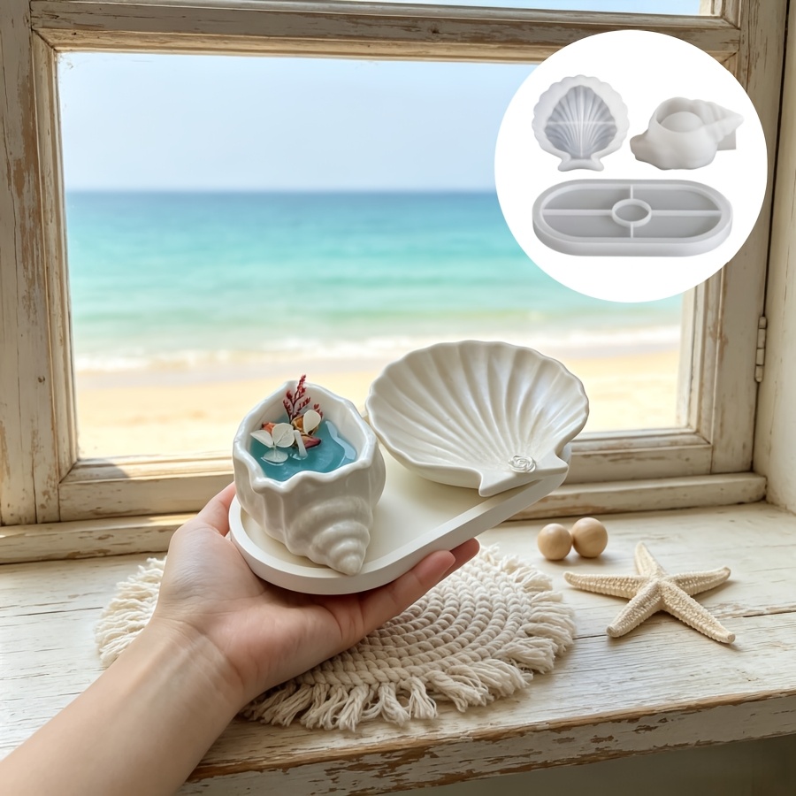 Candle Making Kit Wholesale - 3pcs Marine Series Set Including Conch