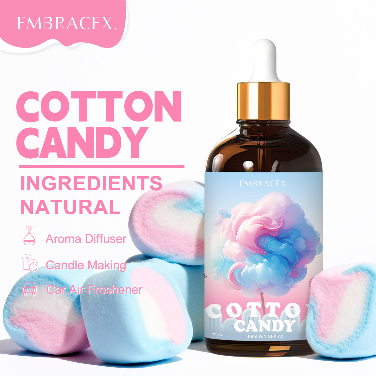 100ml Cotton Candy Fragrance O - Candle Making Ingredients recension och pris