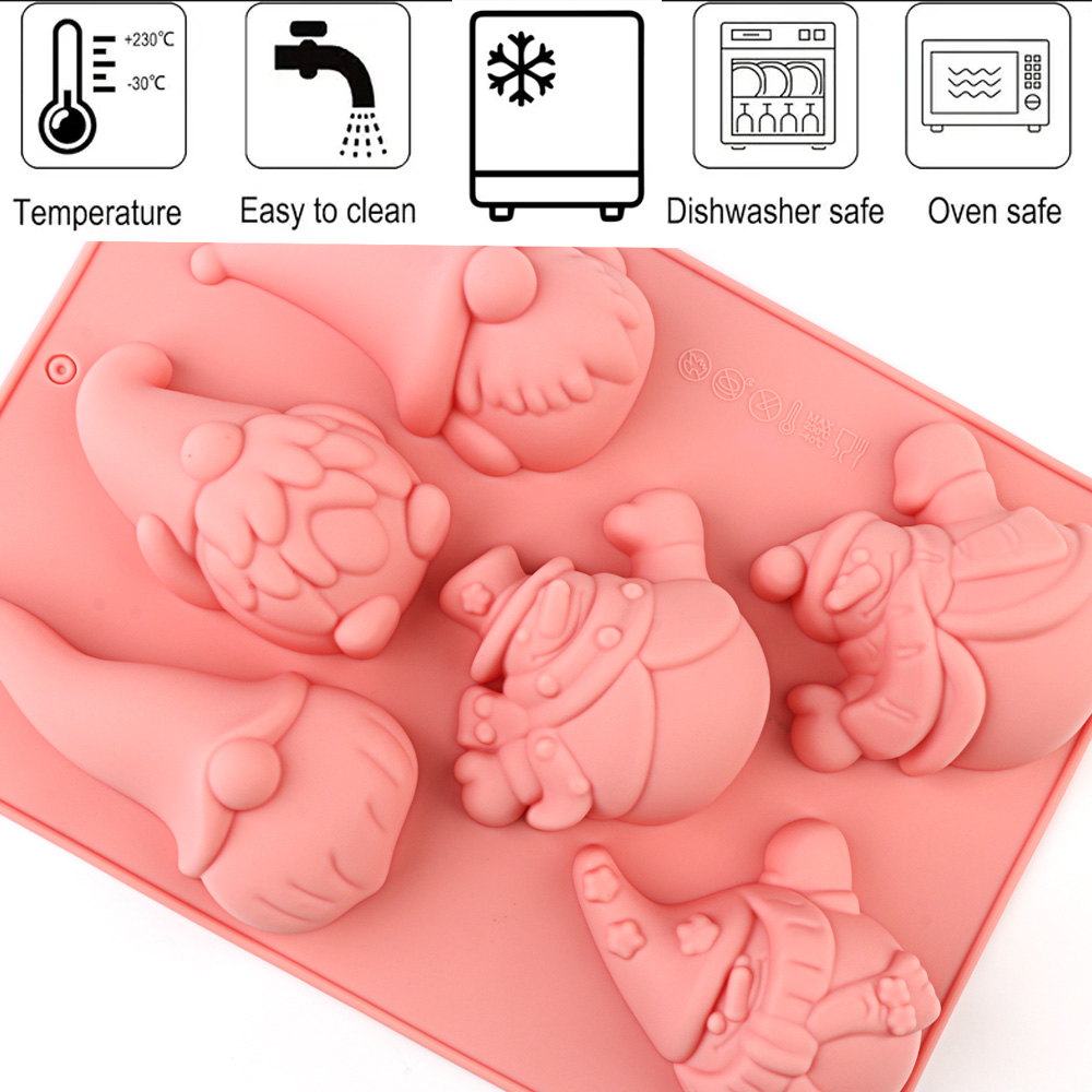 6-Cavity Christmas Gnome Cake  - Candle Making Products recension och pris