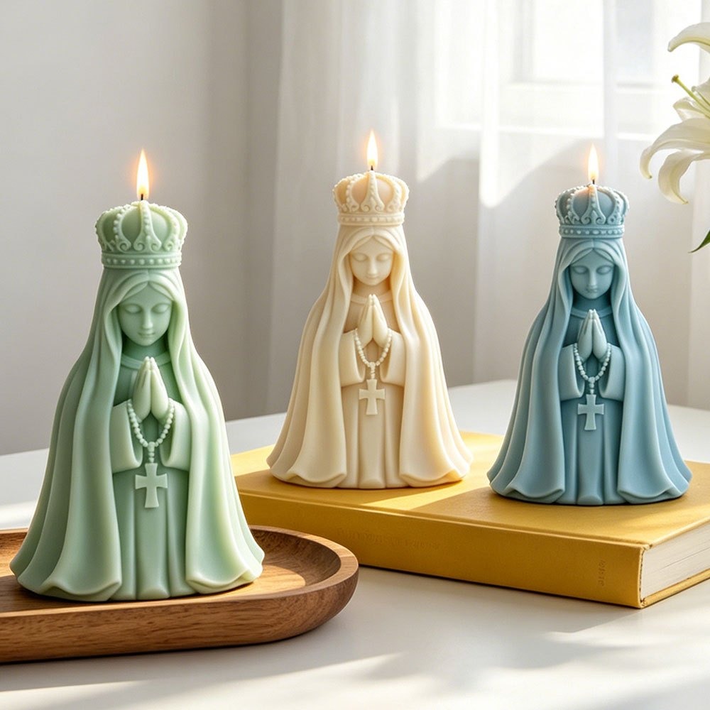 3D Crown Virgin Mary Silicone  - Candle Making Jelly recension och pris