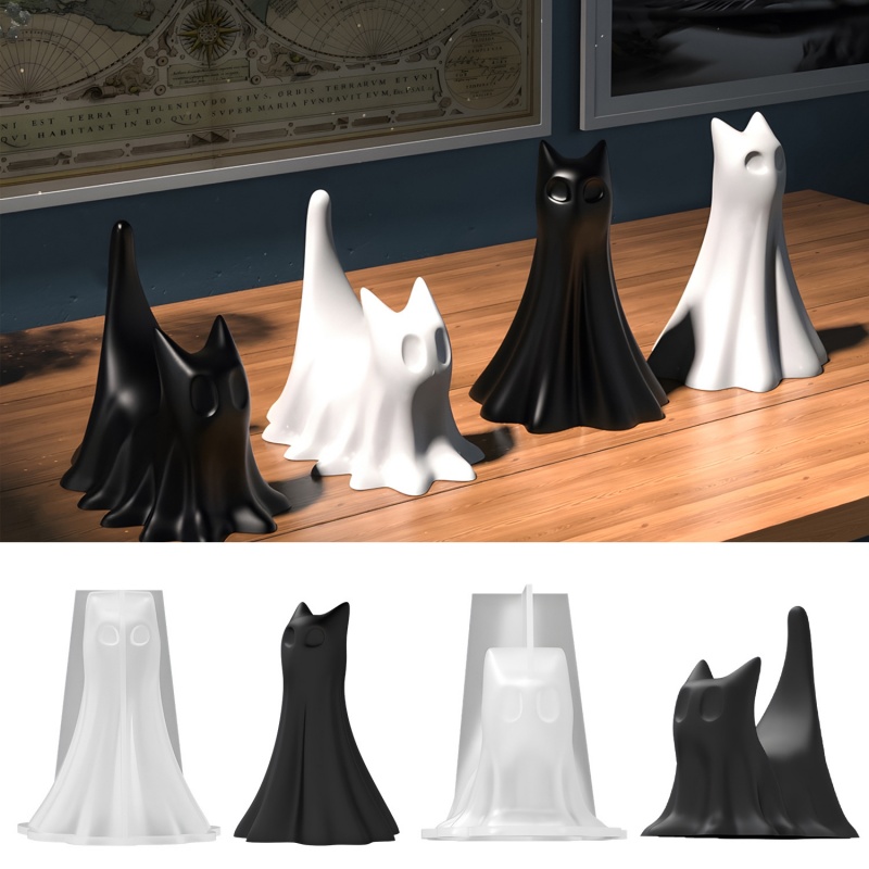 Ghost Cat Halloween Desktop Or - Candle Making Factory recension och pris