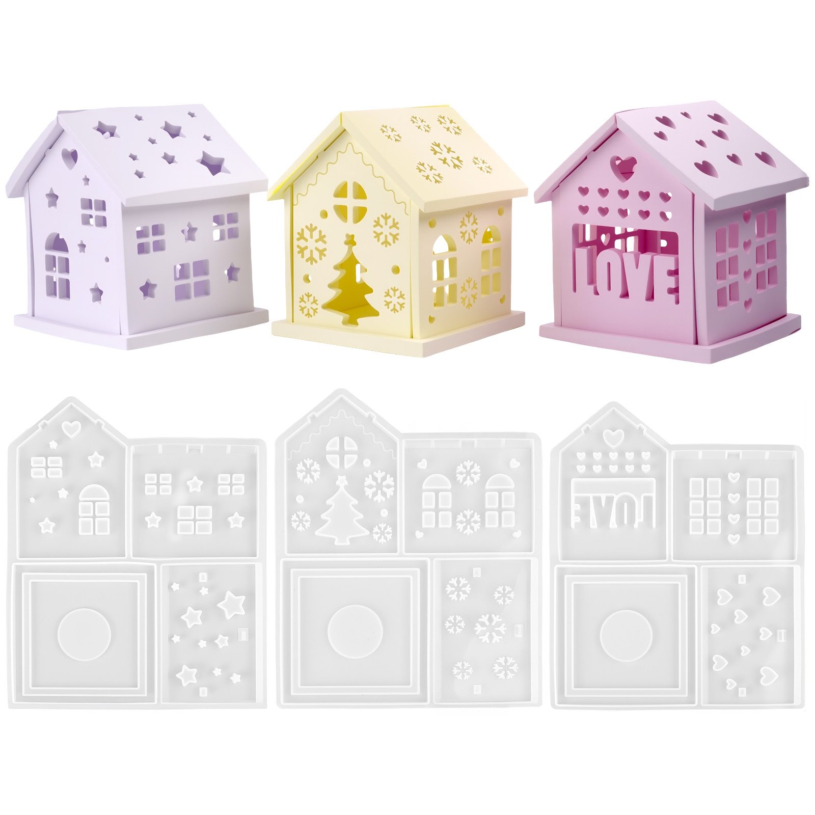 3D House Silicone Mold DIY Chr - Xmas Candle Making recension och pris