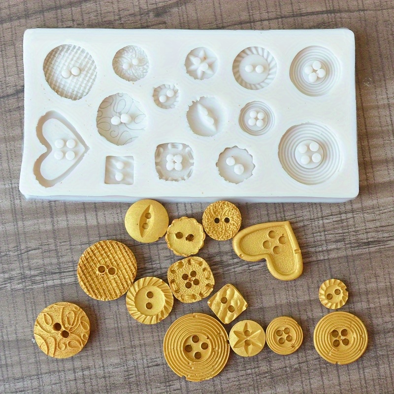Buttons Shape Silicone Mold Si - Candle Making Products recension och pris