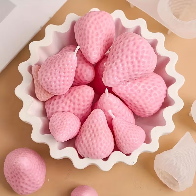 Strawberry Silicone Candle Mol - Candle Making Factory recension och pris