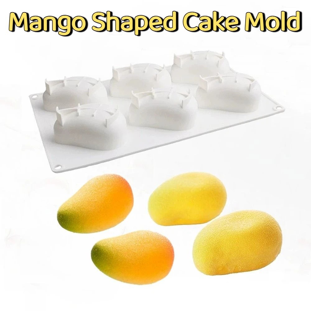 6 Cavity Mango Shaped Cake Mol - Candle Making Factory recension och pris