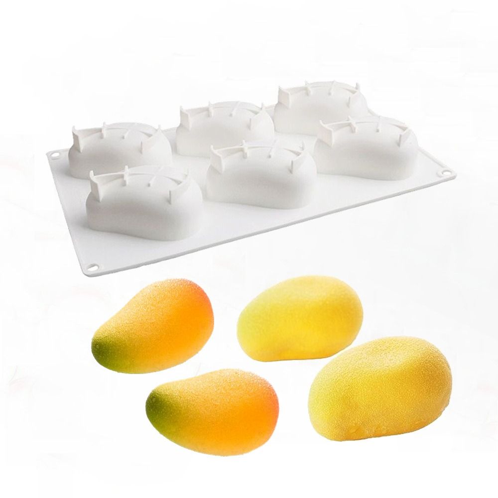 6 Cavity Mango Shaped Cake Mol - Candle Making Factory recension och pris