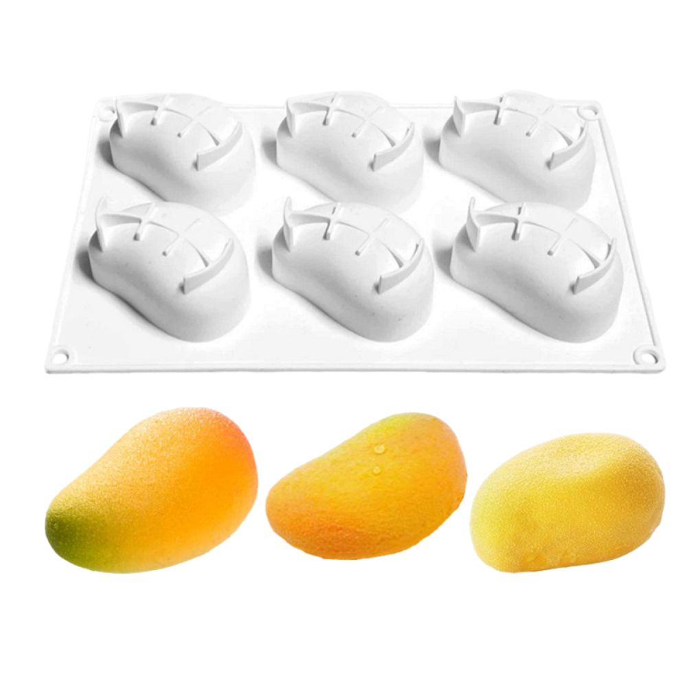 6 Cavity Mango Shaped Cake Mol - Candle Making Factory recension och pris