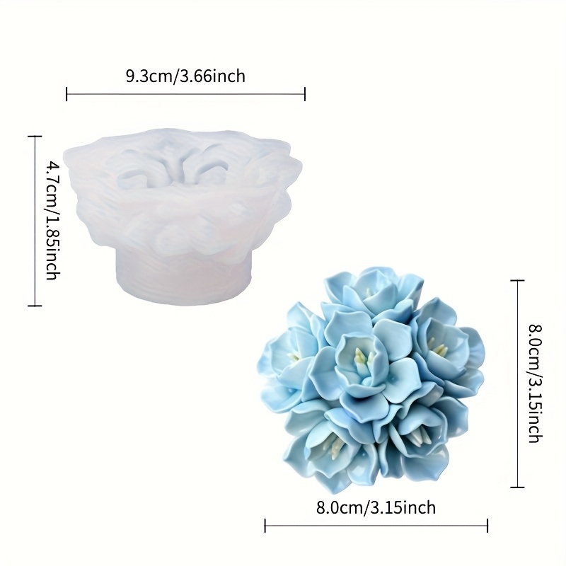 1 Hydrangea Candle Silicone Mo - Candle Making Factory recension och pris