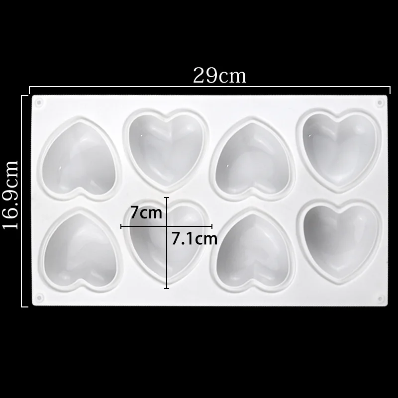 Love Heart Silicone Soap Mold  - Candle Making Products recension och pris