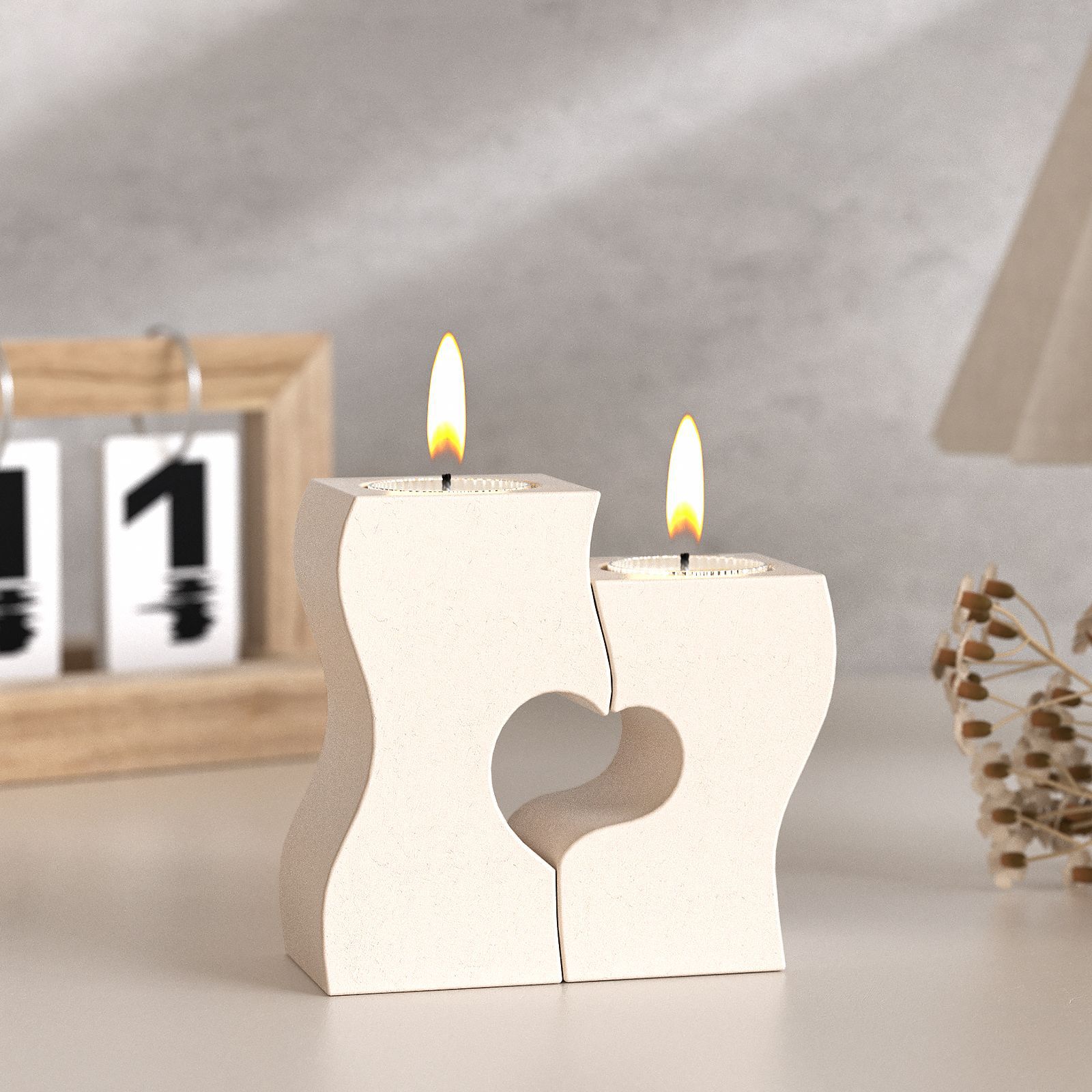 S Heart Candlestick Silicone M - Candle Making Products recension och pris