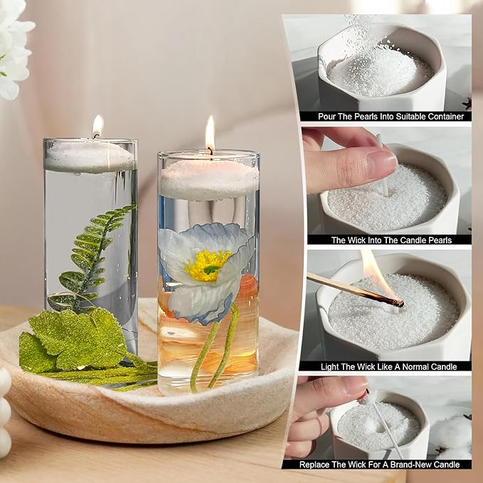 Colorful Pearled Candles Wax w - Candle Making Wicks recension och pris