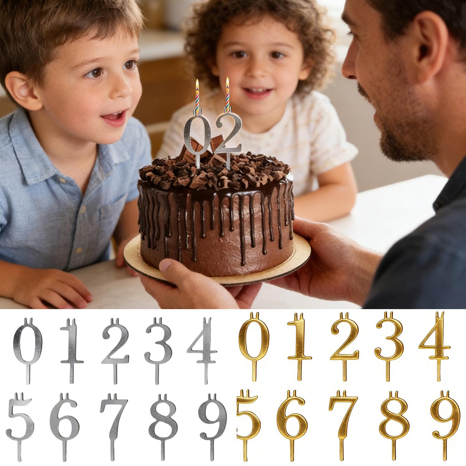 10pcs 0-9 Number Cake Toppers  - Candle Making Products recension och pris